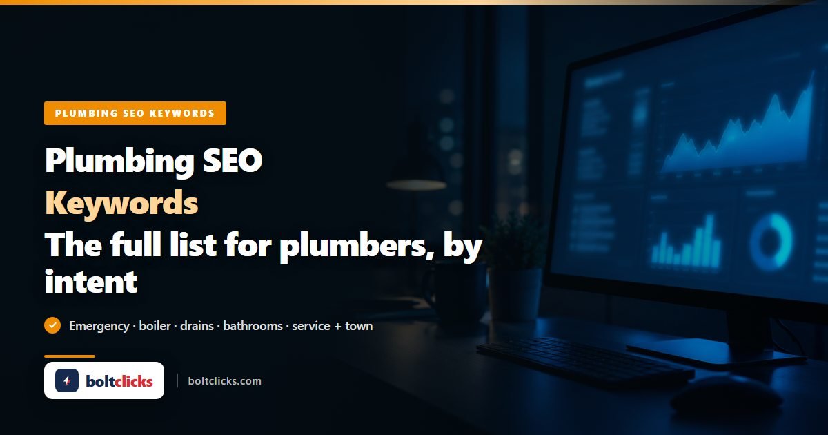Plumbing SEO keywords: the full list for plumbers by service, intent and town